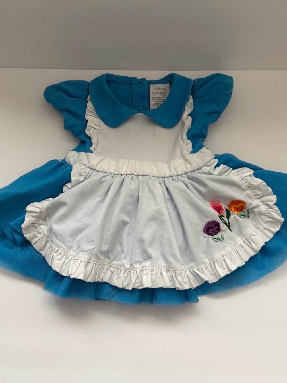 Disney Baby Blue and White Floral Apron Dress - Disney Store Alice in Wonderland